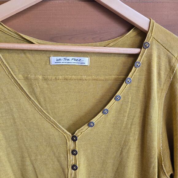 We The Free Morgan Henley Alchemy Loose Fit Half Sleeve Tunic Top Blouse Shirt - Picture 5 of 7